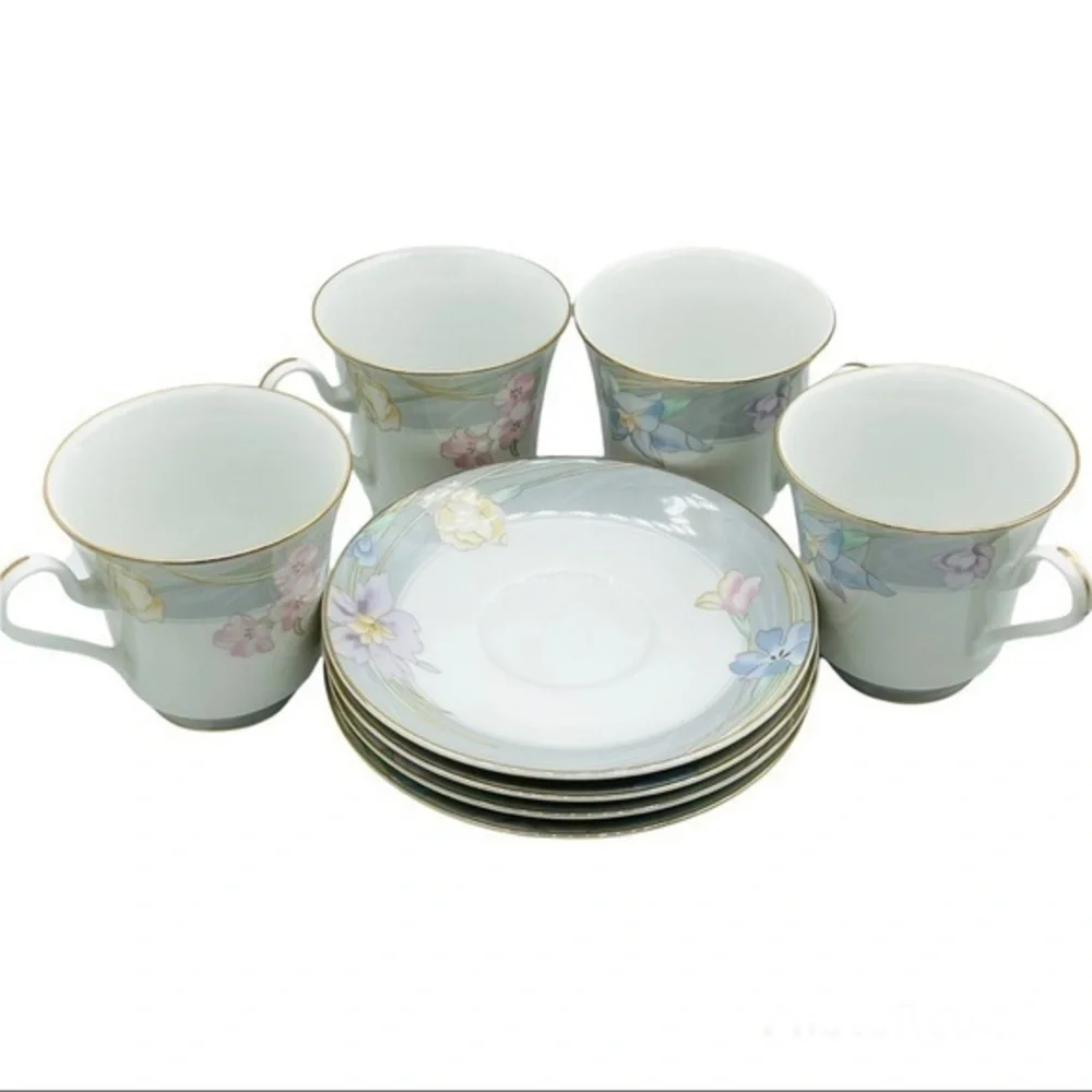 Vintage MIKASA CHARISMA Porcelain Tea Cup & Saucer - 2 pc Set